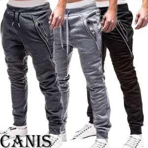 2019 Men Sport Pants Long Trousers Tracksuit Fitness Workout Joggers Gym Sweatpants Banded Pants European Jeans Pants