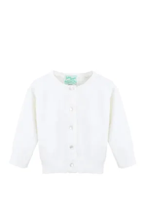 Basic Infant Cardigan - White