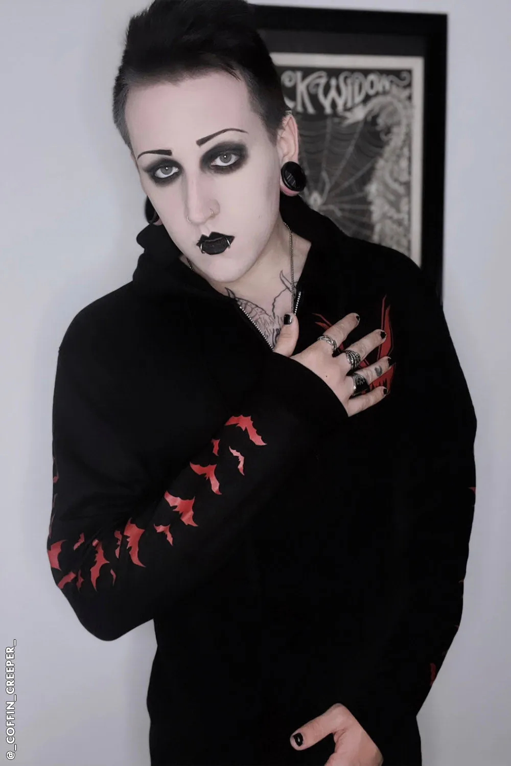 Bat Cave Hoodie [BLOOD RED] [Zipper or Pullover]
