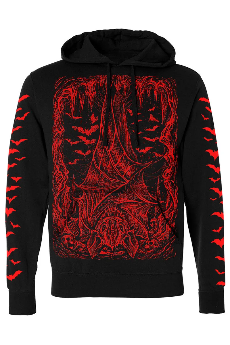 Bat Cave Hoodie [BLOOD RED] [Zipper or Pullover]