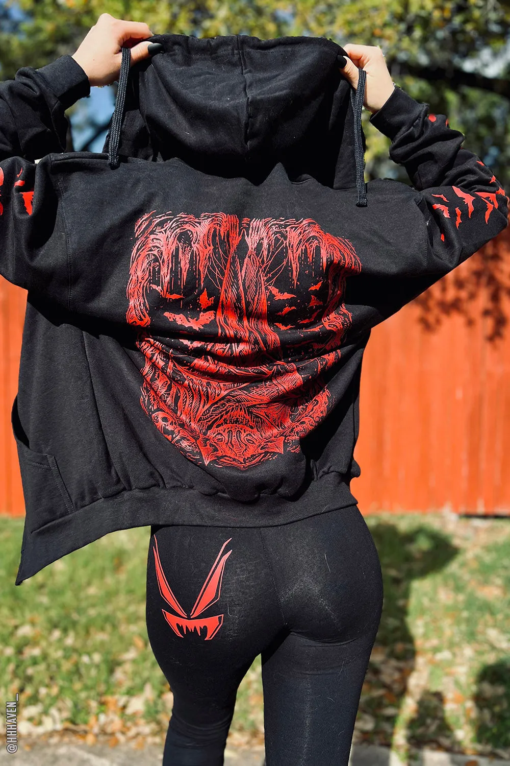 Bat Cave Hoodie [BLOOD RED] [Zipper or Pullover]