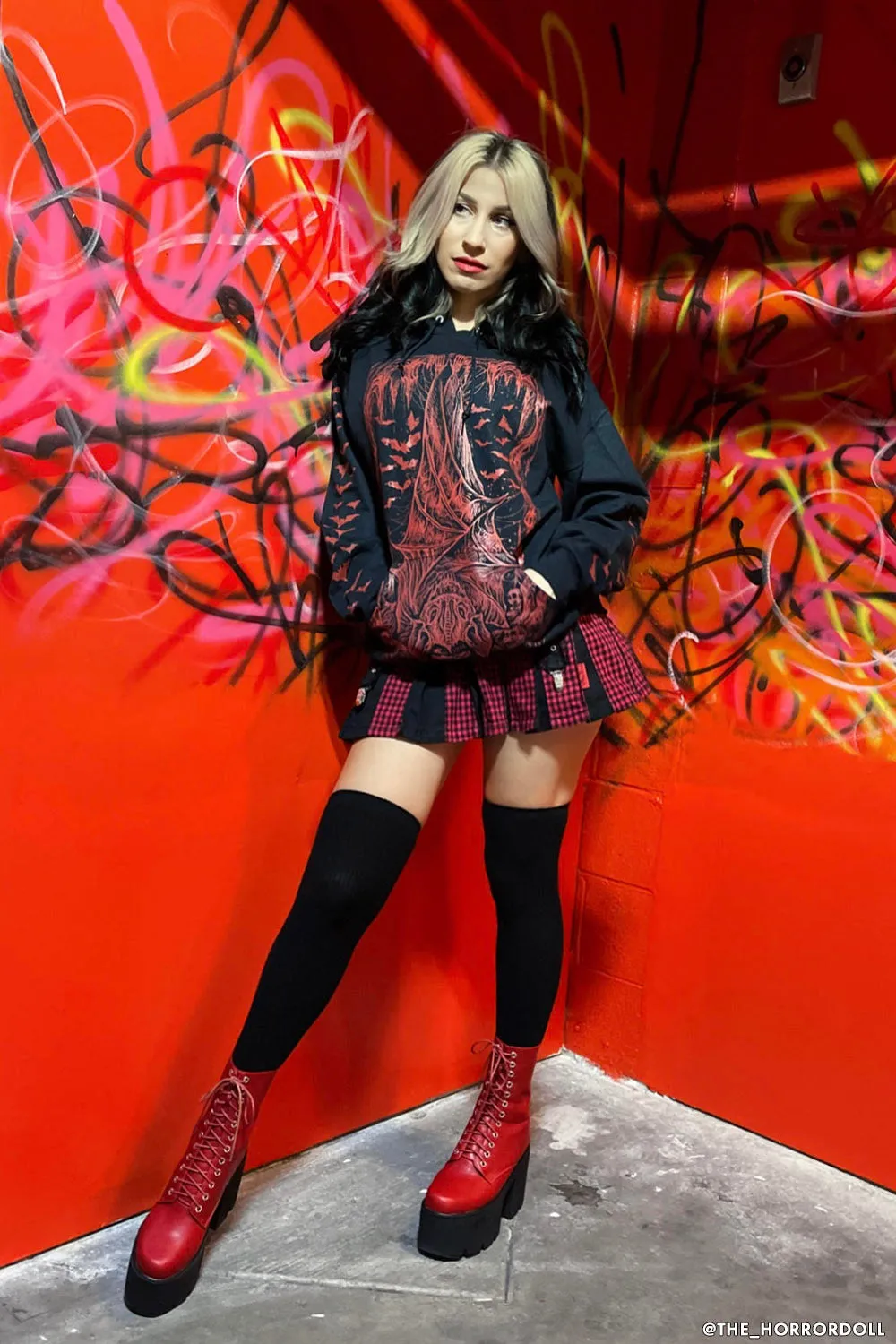 Bat Cave Hoodie [BLOOD RED] [Zipper or Pullover]