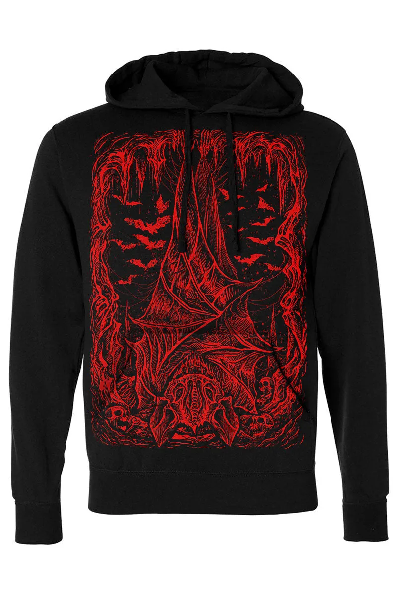 Bat Cave Hoodie [BLOOD RED] [Zipper or Pullover]