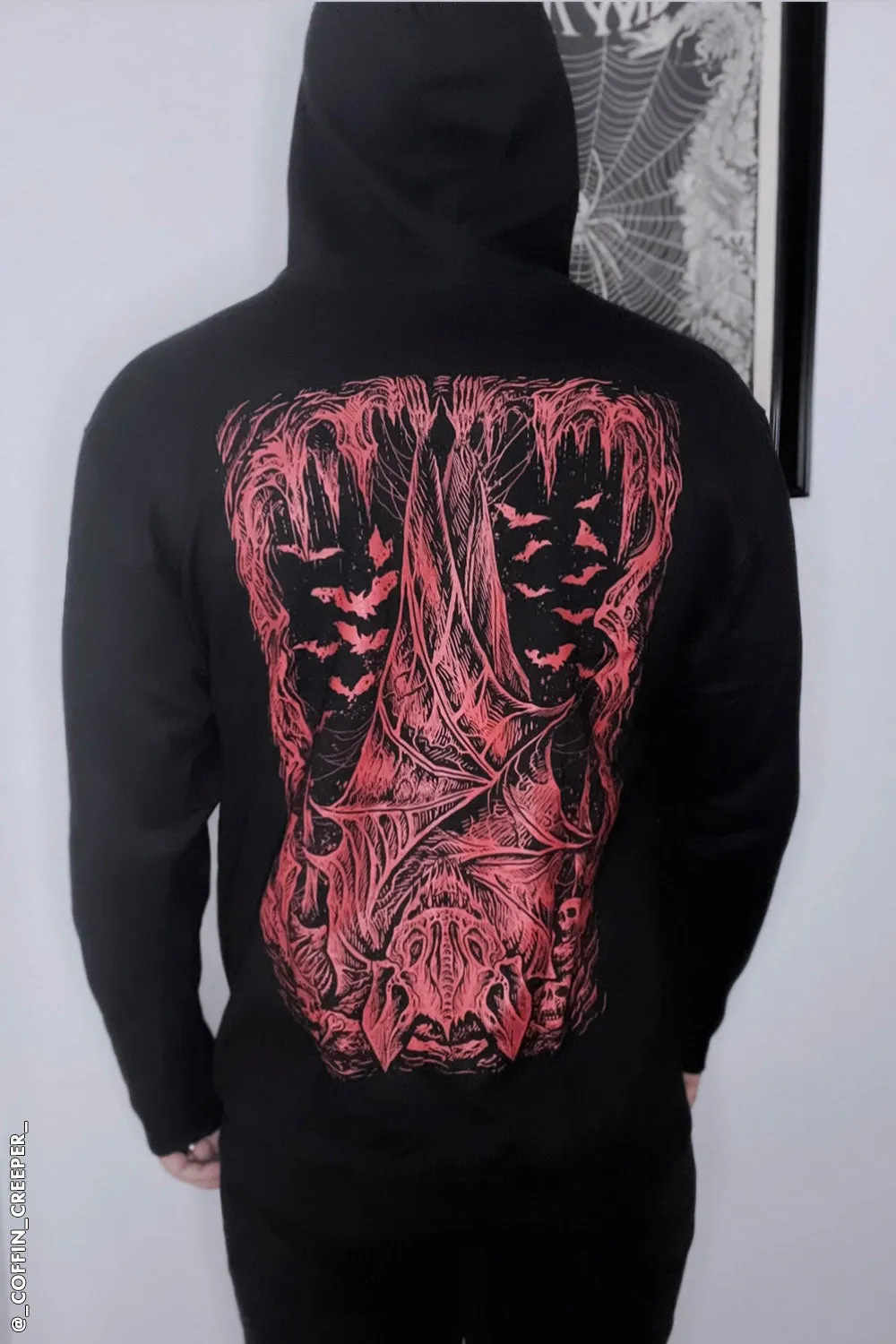 Bat Cave Hoodie [BLOOD RED] [Zipper or Pullover]