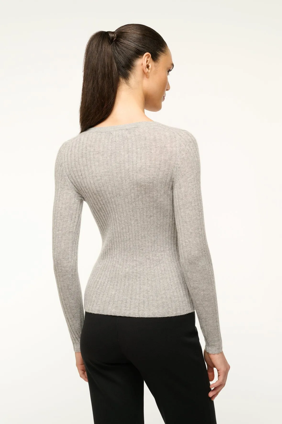 CARGO CASHMERE SWEATER | HEATHER GREY