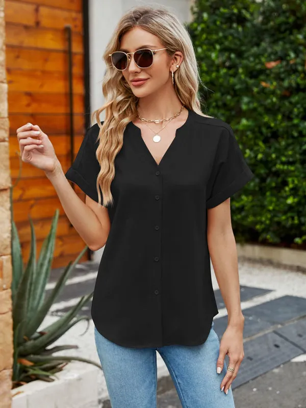 Casual Bohemian V-Neck Button Cardigan Blouse