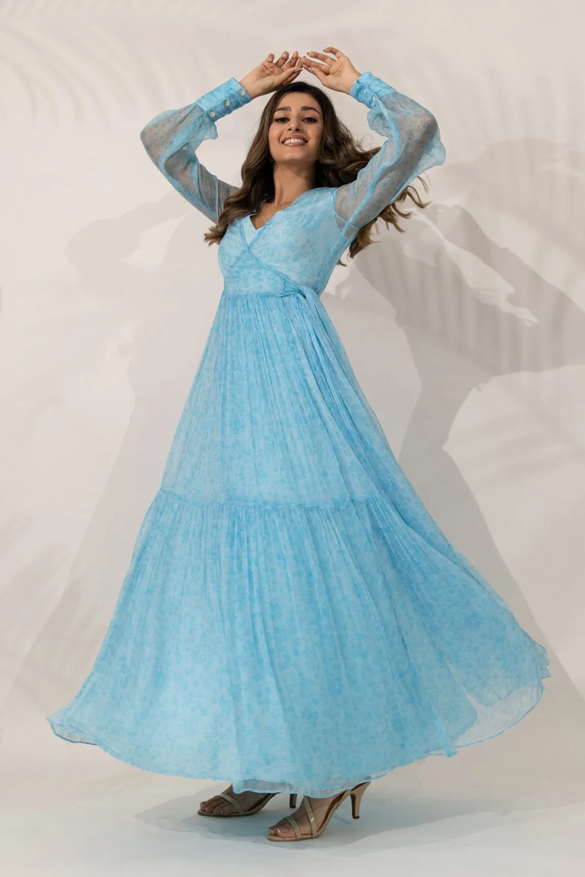 Himalayan Poppy Wrap-Around Maxi Dress