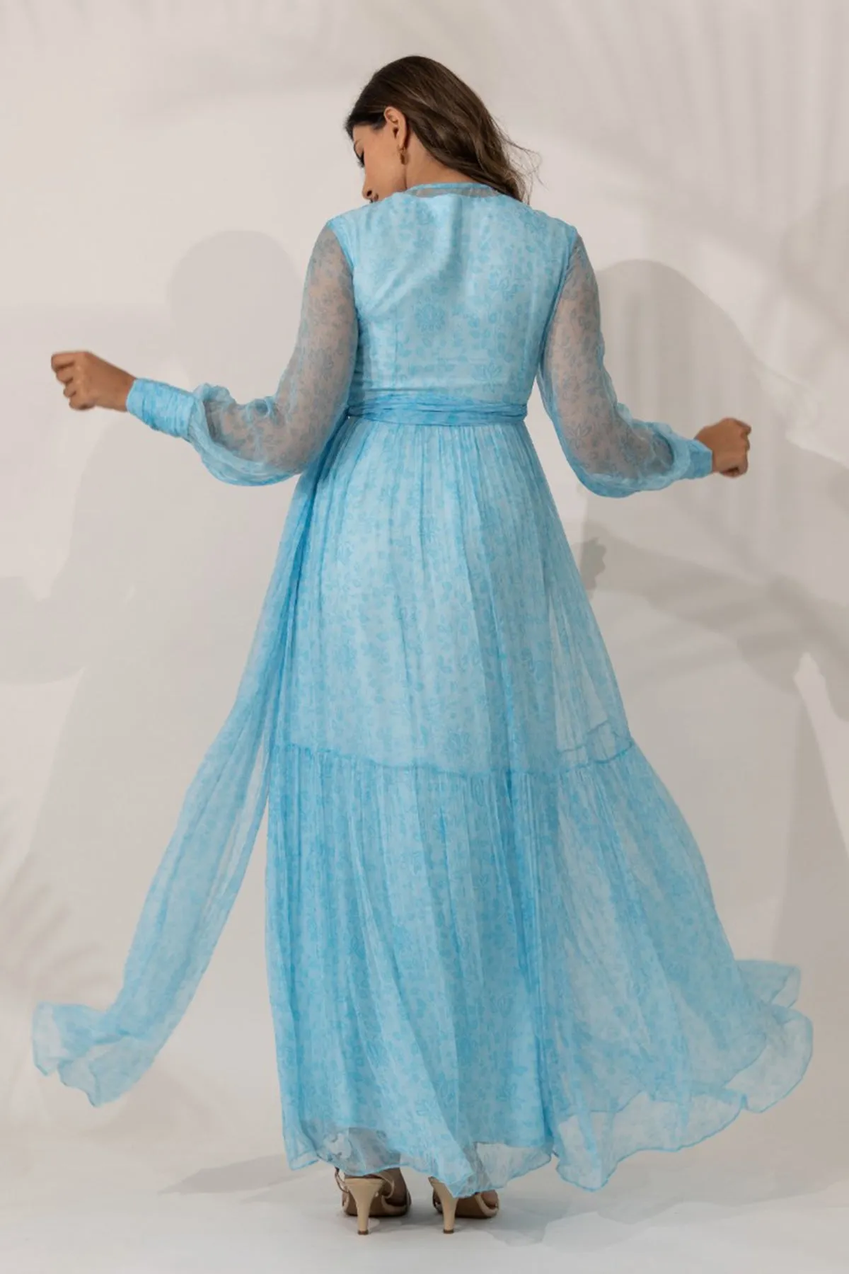 Himalayan Poppy Wrap-Around Maxi Dress