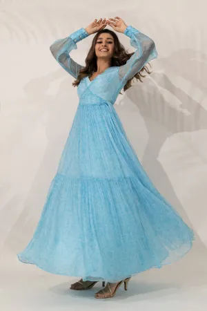 Himalayan Poppy Wrap-Around Maxi Dress