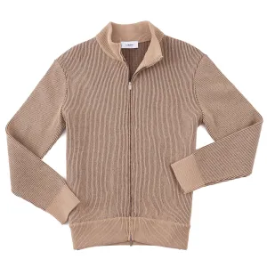 Lardini Full-Zip Wool-Cashmere Sweater