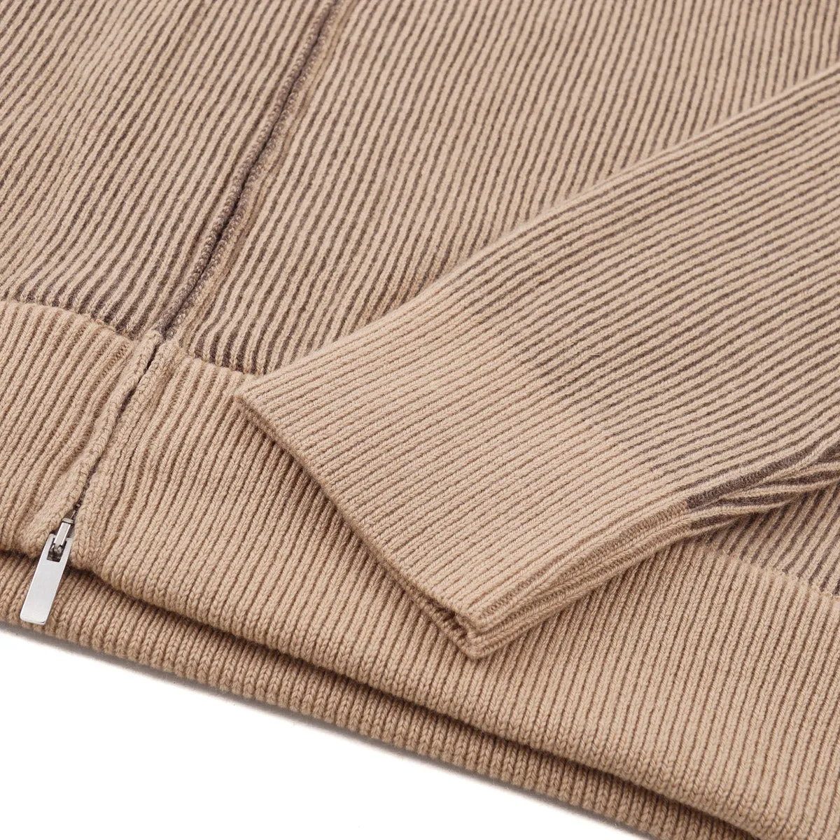 Lardini Full-Zip Wool-Cashmere Sweater