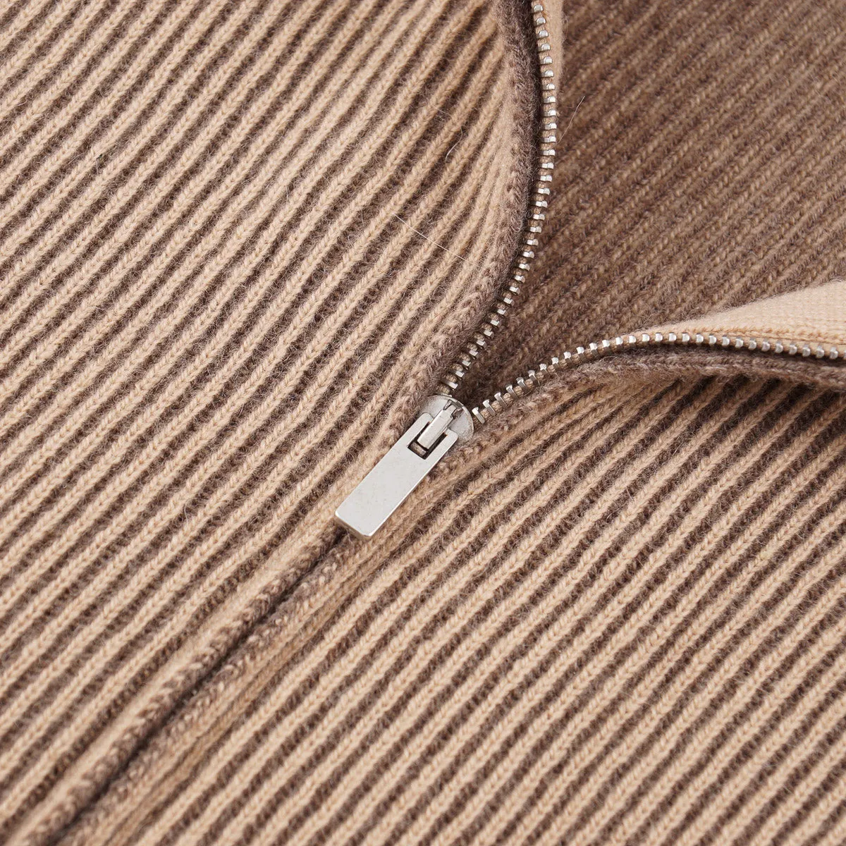 Lardini Full-Zip Wool-Cashmere Sweater