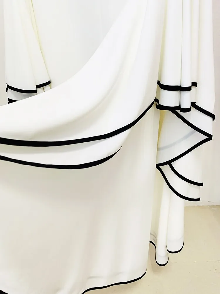 Large Ruffles Flare Sleeve Dress