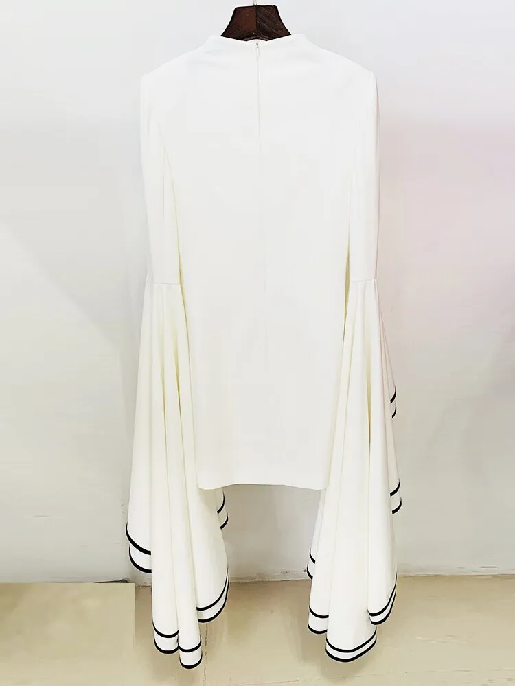 Large Ruffles Flare Sleeve Dress