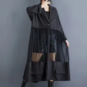 LINZEIGH - Afslappet Løs Trench Coat til Kvinder