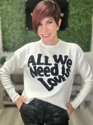 Love Embroidered Sweater