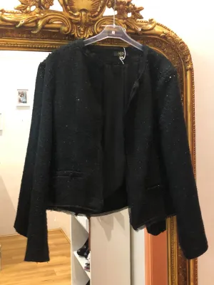 Maison 123 Black Glittery Jacket