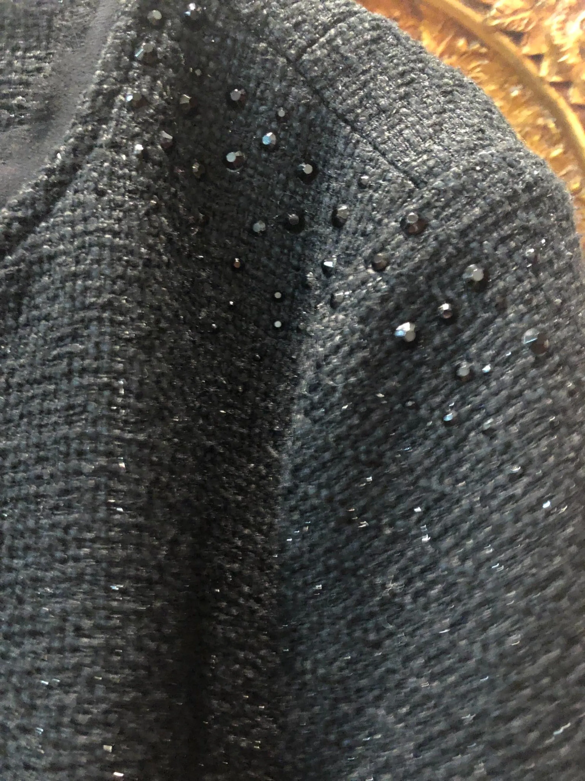 Maison 123 Black Glittery Jacket