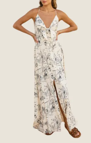 Mari Tropical Print Maxi Dress