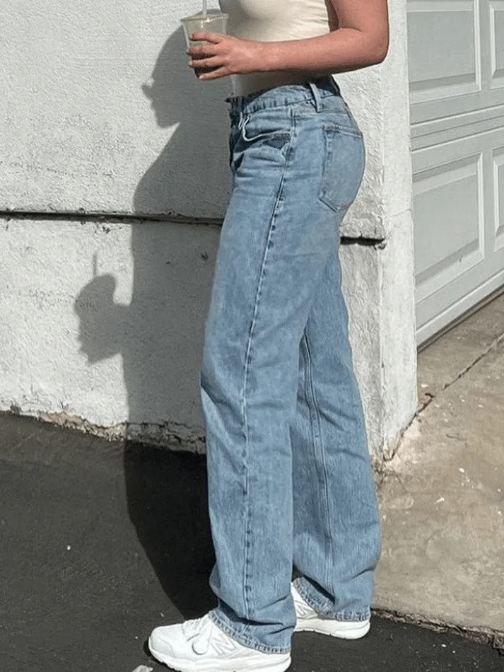Mid Wash Classic Boyfriend Jeans