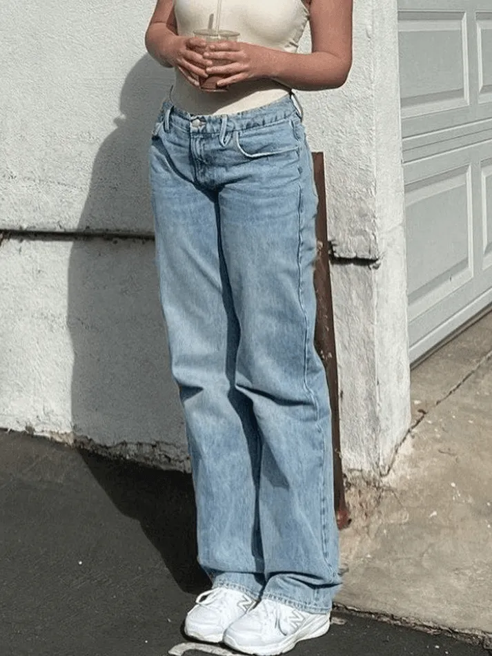 Mid Wash Classic Boyfriend Jeans