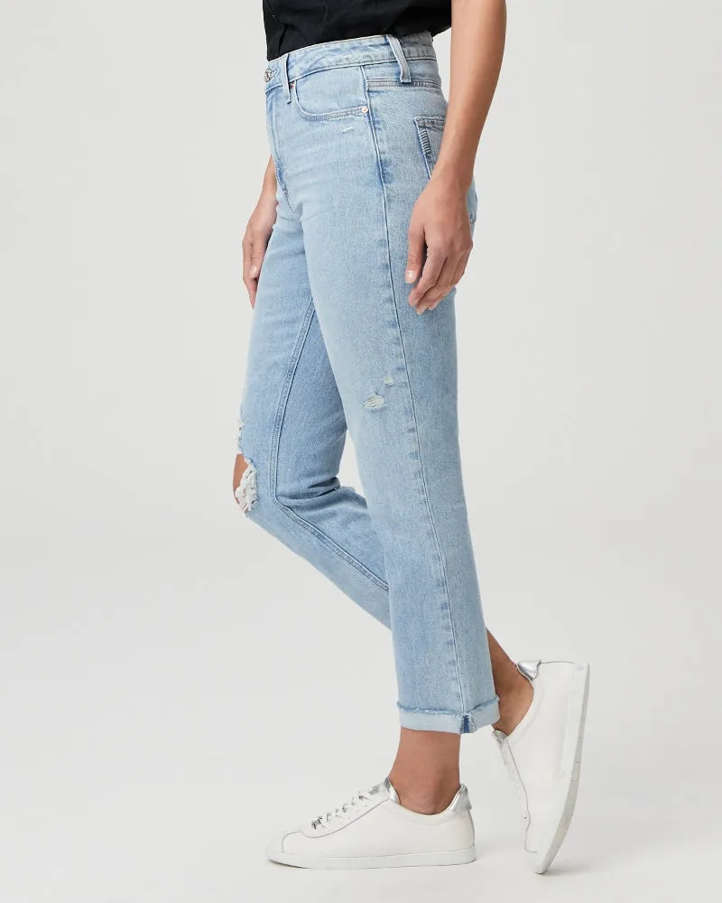 Paige High Rise Brigitte Raw Hem Cuff Jeans in Cori Destructed