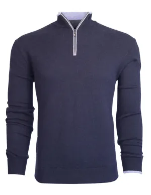 Sebonack Quarter-Zip Sweater | Maltese Blue